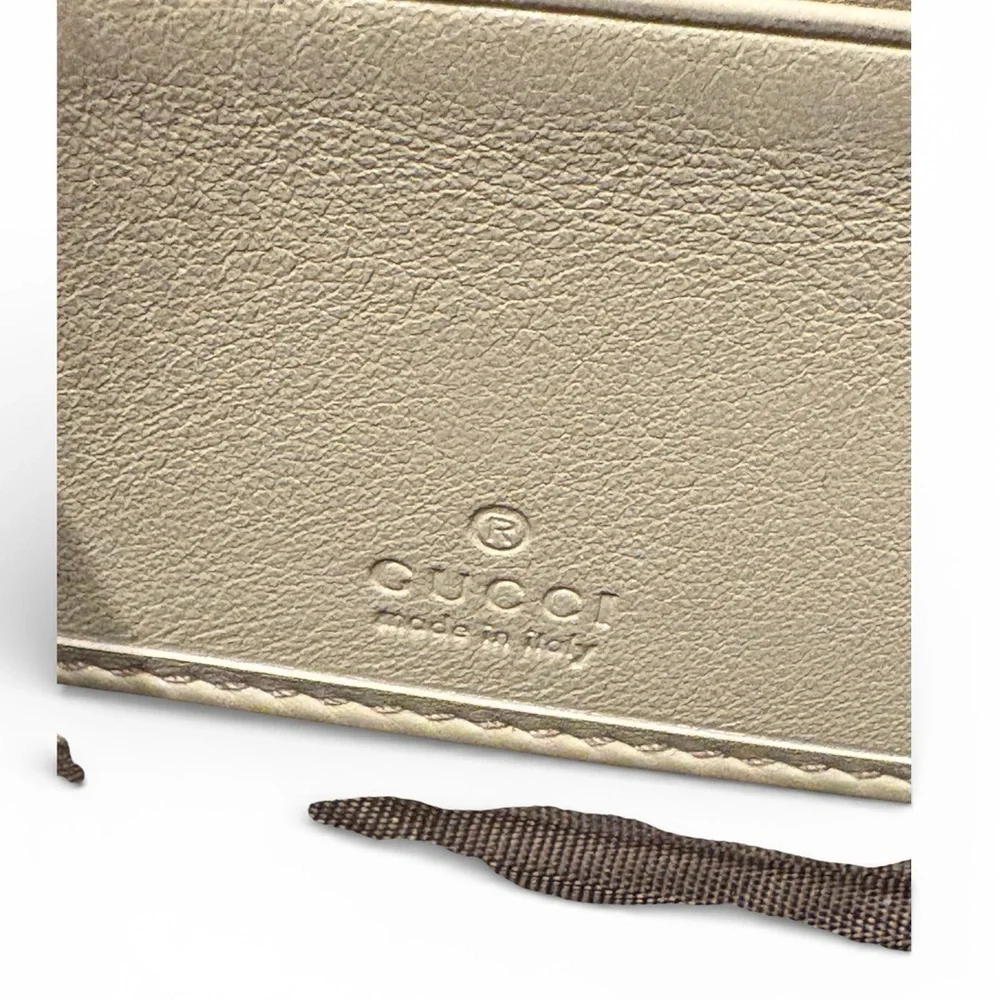 Gucci Guccissima Taupe GG-Embossed Zip Wallet with Gold Plaque - Picture 6 of 16